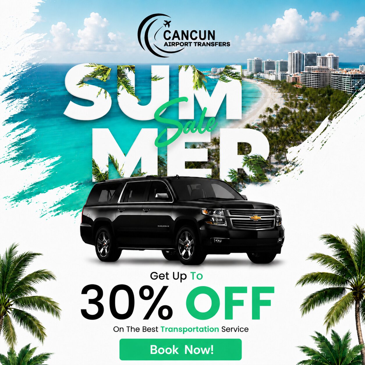 Transfers to any destination in Cancún
